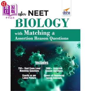 海外直订Master NEET Biology with Matching & Assertion Reason Questions 掌握NEET生物学与匹配和断言原因问题