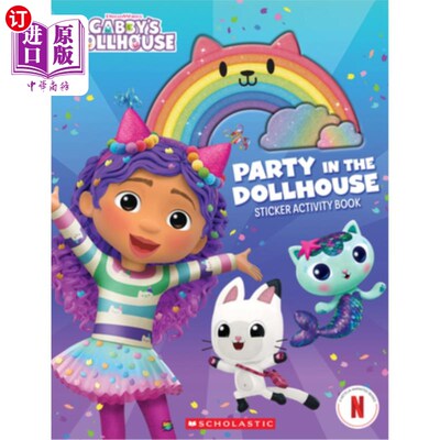 海外直订Party in the Dollhouse (Gabby's Dollhouse Sticker Activity Book) 玩具屋派对（Gabby的玩具屋贴纸活动手册）