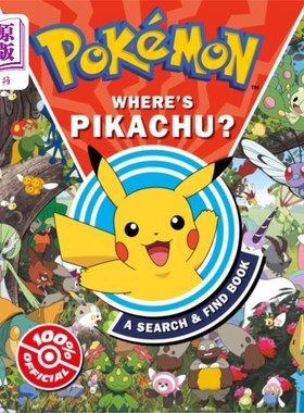 海外直订Pokemon Where’s Pikachu? A search & find book 皮卡丘在哪里?一本查找书