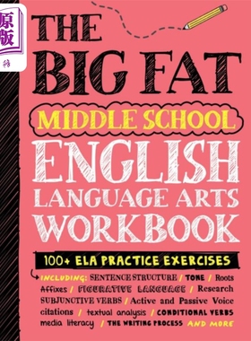 美国中学英语语言艺术练习指南 英文原版 Middle School English Language Arts Workbook 英语工具书【中商原版】