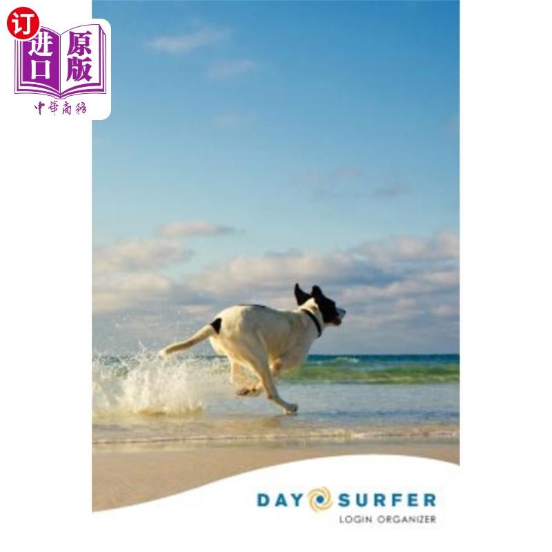 海外直订Day Surfer Login Organizer (Dog Running on the Beach) 冲浪者登陆组织者（海滩上的狗）