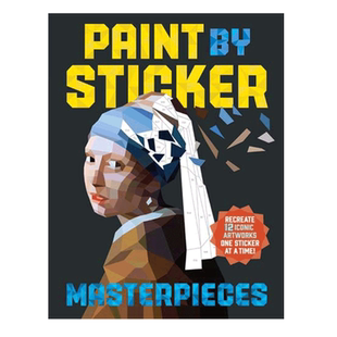 Paint by Sticker Masterpieces 英文原版 贴图画册：大师作品 手工益智玩具 【中商原版】