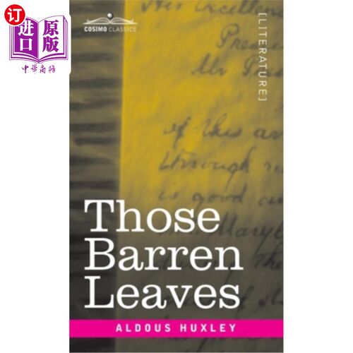 海外直订Those Barren Leaves 这些贫瘠的叶子