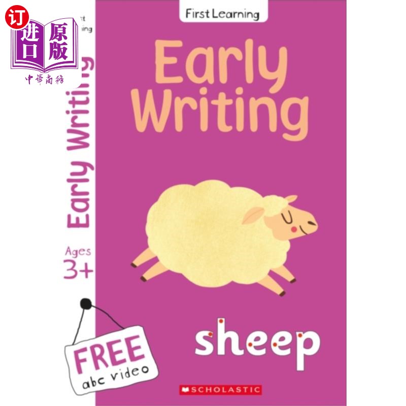 海外直订Writing workbook for Ages 3-5 (Book 1)This presc... 3-5岁儿童写作练习册(第1册)这本幼儿活动册包括一个免费的a