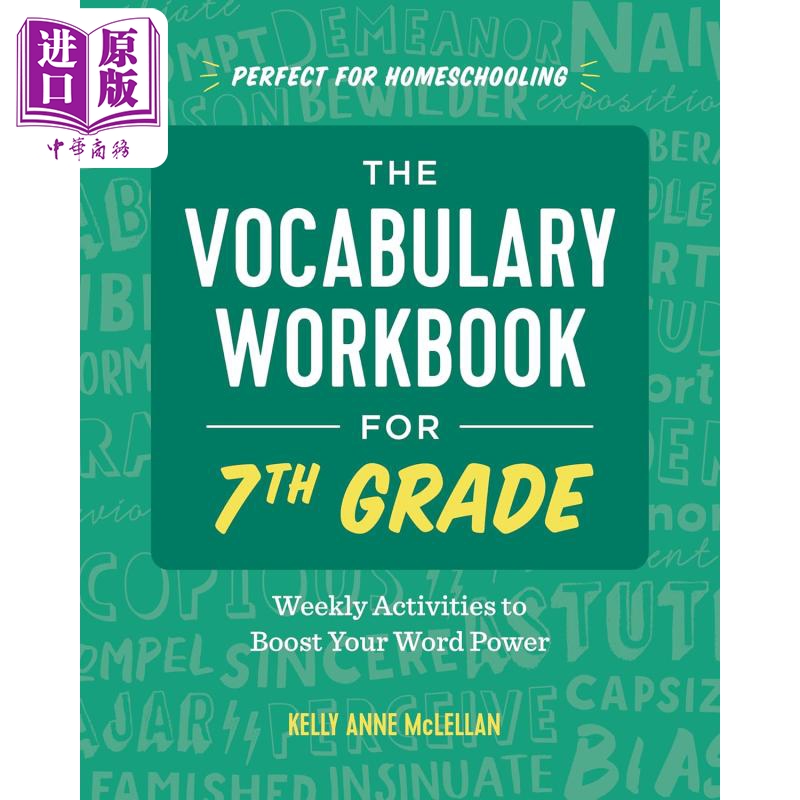 七年级词汇练习册 The Vocabulary Workbook for 7th Grade 每周活动提升词汇能力 英文原版中小学英语单词学习【中商原版】