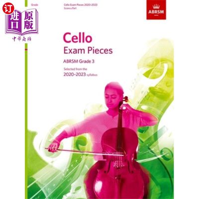 海外直订Cello Exam Pieces 2020-2023, ABRSM Grade 3, Scor...