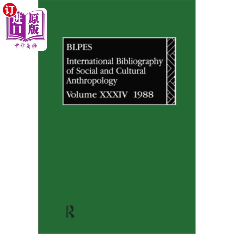 海外直订Ibss: Anthropology: 1988 Vol 34 《人类学》1988年第34卷