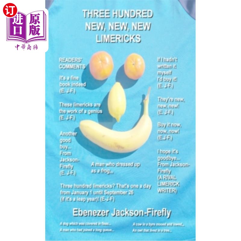 海外直订Three Hundred New, New, New Limericks 三百支新的，新的，新的打油诗
