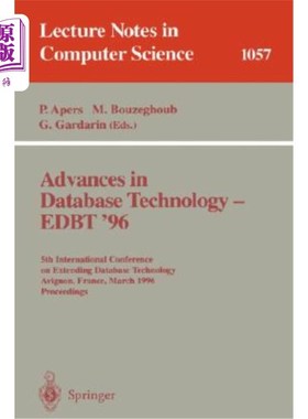 海外直订Advances in Database Technology Edbt '96: 5th International Conference on Extend 数据库技术的进展Ed