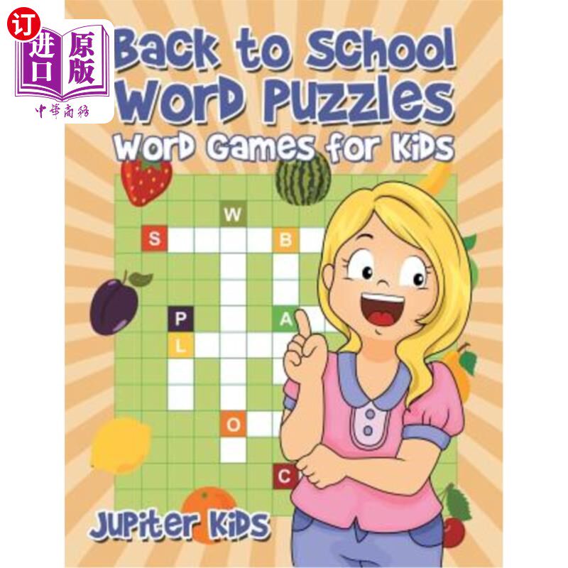 海外直订Back to School Word Puzzles: Word Games for Kids 返校拼字游戏：儿童文字游戏