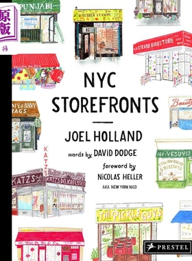 预售 NYC Storefronts: Illustrations of the Big Apple's Best-Loved Spots 进口艺术 纽约的店铺：大苹果受欢迎景点【中商原版?