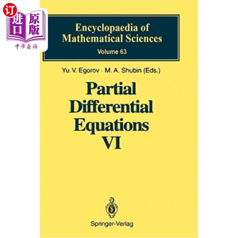海外直订Partial Differential Equations VI: Elliptic and Parabolic Operators 偏微分方程VI:椭圆和抛物算子