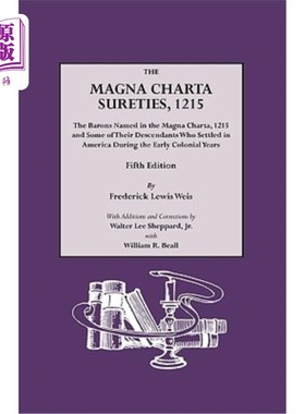 海外直订Magna Charta Sureties, 1215. Fifth Edition 《麦格纳宪章》担保，1215年。第五版