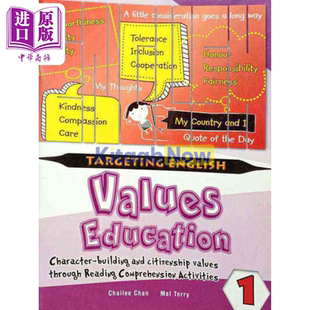 英文原版 Values Comprehension Book Through English Education 中商原版 针对英语价值观教育第一册 Targeting