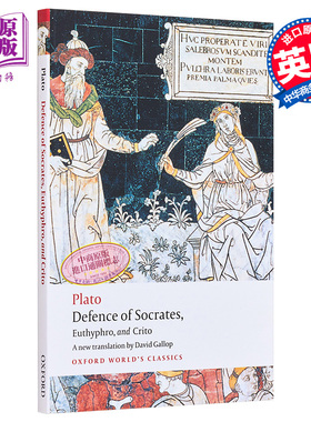 苏格拉底的辩护 牛津世界经典系列 英文原版 Defence of Socrates Euthyphro Crito【中商原版】