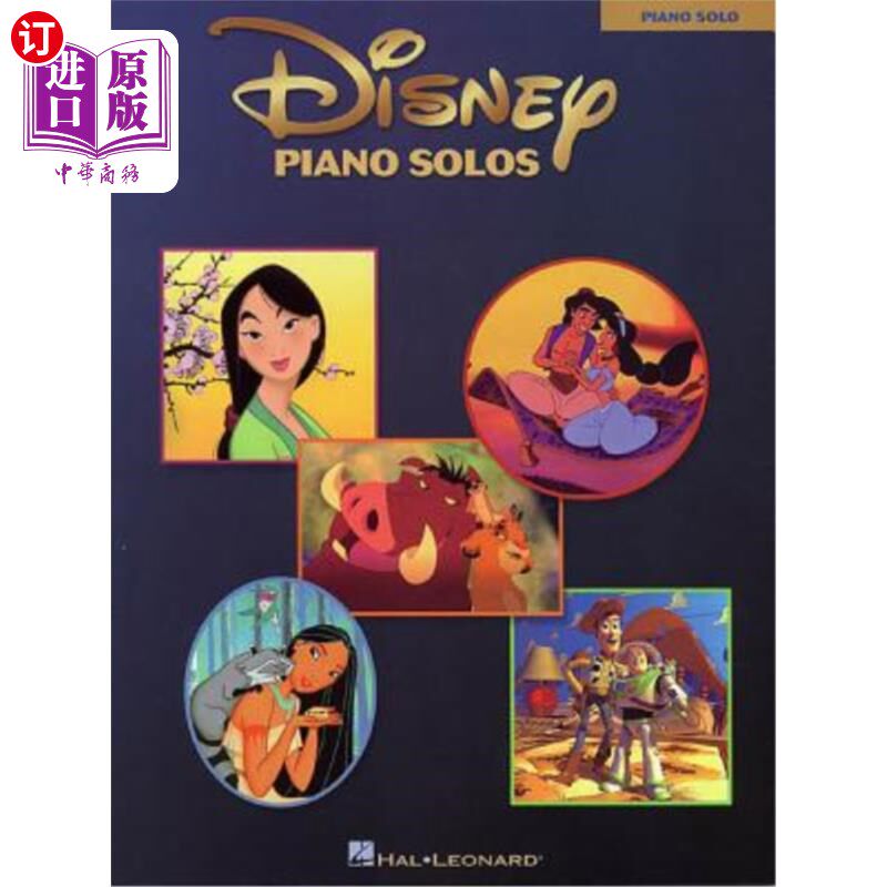 海外直订Disney Piano Solos 迪士尼钢琴独奏曲