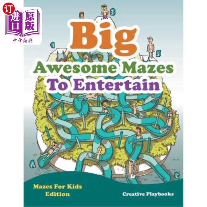 海外直订Big Awesome Mazes to Entertain - Mazes for Kids Edition 大可怕的迷宫娱乐-迷宫儿童版