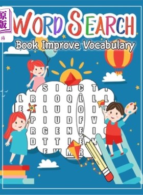 海外直订Word Search Book Improve Vocabulary: 50 Large Print From Easiest to Hardest Word