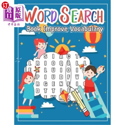 海外直订Word Search Book Improve Vocabulary: 50 Large Print From Easiest to Hardest Word
