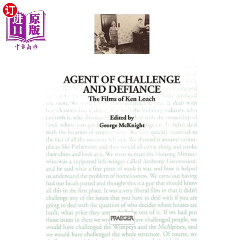 海外直订Agent of Challenge and Defiance: The Films of Ken Loach《挑战与抗争之代理人:肯·洛奇电影