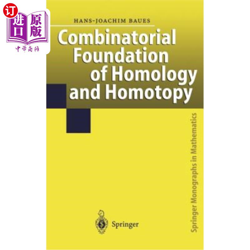 海外直订Combinatorial Foundation of Homology and Homotopy: Applications to Spaces, Diagr 同调和同伦的组合基础：空间