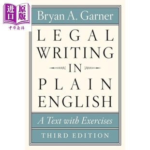 with 指南系列 Legal 法律写作 预售 Text Exercises 浅显易懂 English Plain 中商原版 Writing 芝加哥写作编辑和出版