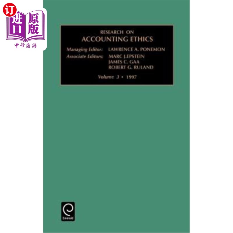 海外直订Research on Accounting Ethics 会计伦理研究