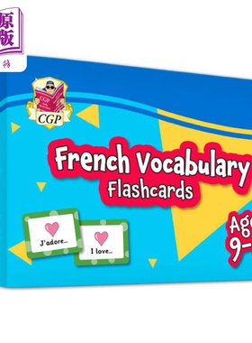 CGP New French Vocabulary Flashcards for Ages 9-11 CGP 9-11 岁的法语词汇闪卡【中商原版】
