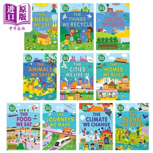 走向环保10册 中商原版 Animals ECO Save Food The 儿童科学科普绘本自然环境保护知识图画书 英文原版 Eat