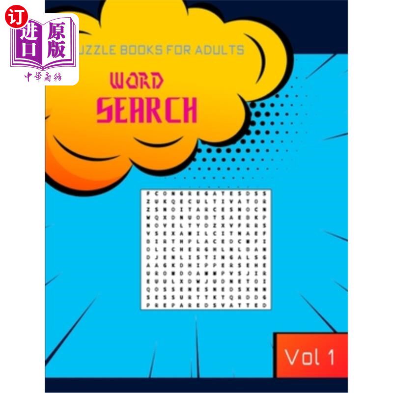 海外直订Word search puzzle books for adults: A fun and challenging puzzles for advanced