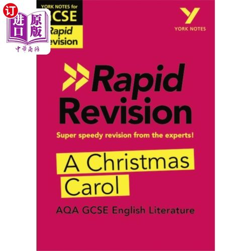 海外直订Christmas Carol RAPID REVISION: York Notes for AQA GCSE (9-1) AQA GCSE约克笔记（9-1）快速修订：圣诞颂歌-刷