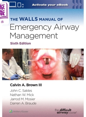 现货 急诊气道管理 第6版 The Walls Manual of Emergency Airway Management 英文原版 Calvin A Brown【中商原版】