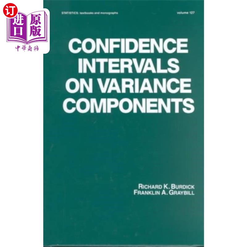 海外直订Confidence Intervals on Variance Components方差分量的置信区间