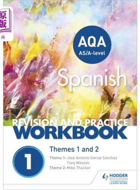 海外直订AQA A-level Spanish Revision and Practice Workbo... AQA A-level西班牙语复习和练习练习册:主题1和2