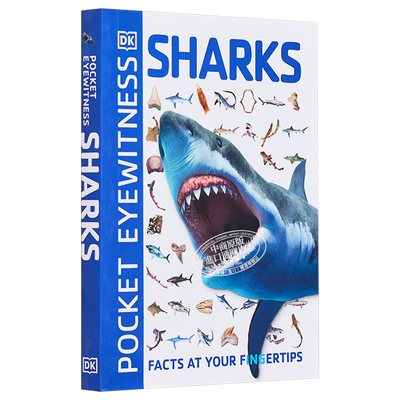 DK目击者口袋系列 鲨鱼 Pocket Eyewitness Sharks 英文原版 DK百科 多方位了解鲨鱼【中商原版】