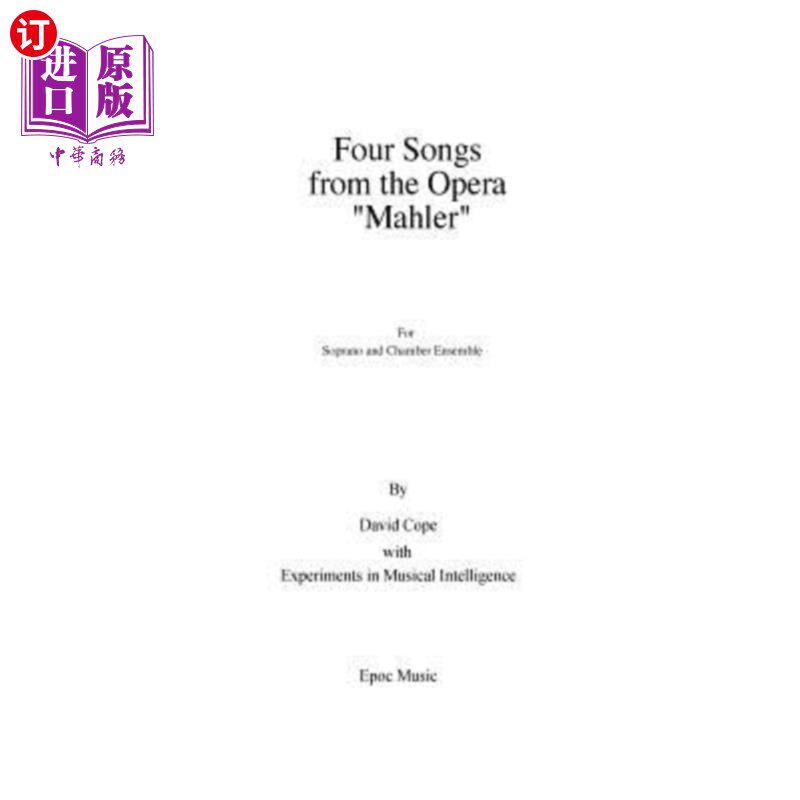 海外直订Four Songs from the Opera 