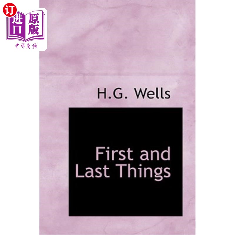 海外直订First and Last Things 第一件和最后一件事