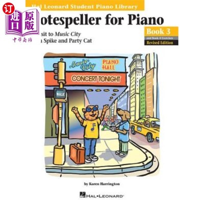 海外直订Notespeller for Piano, Book 3: Hal Leonard Student Piano Library 钢琴注释拼写器，第3册：哈尔·伦纳德学生钢琴