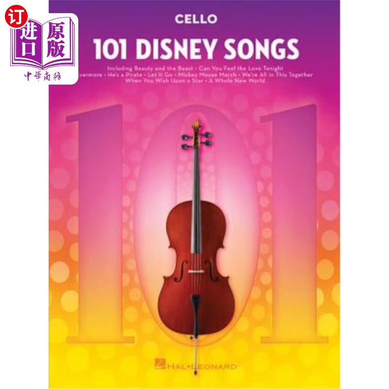 海外直订101 Disney Songs: For Cello 101首迪斯尼歌曲:为大提琴而唱