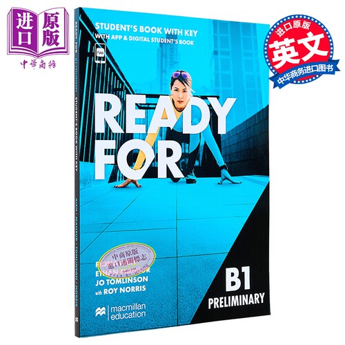 2025年新版剑桥PET考试备考学生用书含答案配电子书和App Ready for B1 Preliminary Students Book with Key&App【中商原版?