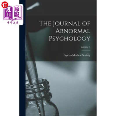 海外直订医药图书The Journal of Abnormal Psychology; Volume 1 变态心理学杂志;卷1