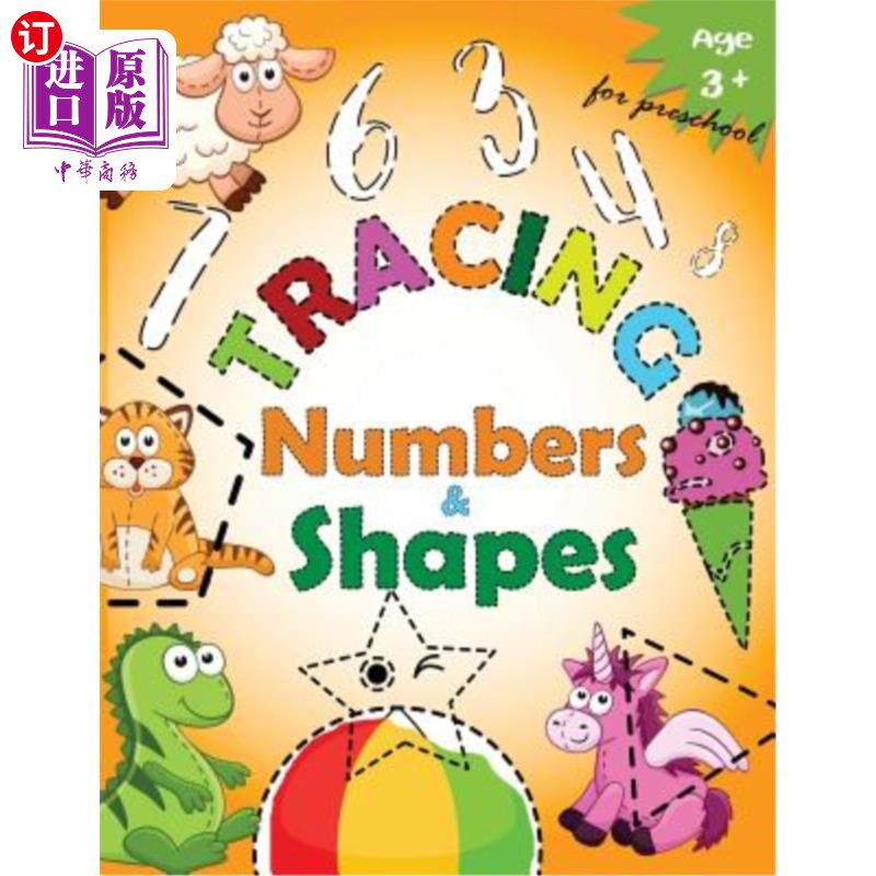 海外直订Tracing Numbers & Shapes for Preschool: Kindergarten Tracing Workbook 幼儿园追踪数字和形状：幼儿园追踪手册