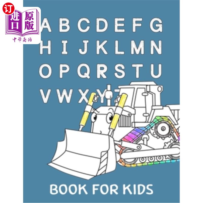 海外直订Book for kids: My first big car activity book for kids ages 4-8 -(A-Z ) Handwrit 儿童读物:我的第一本4-8岁儿