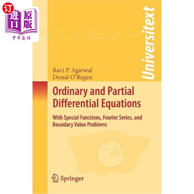 海外直订Ordinary and Partial Differential Equations: With Special Functions, Fourier Ser 常微分方程和偏微分方程：有特殊