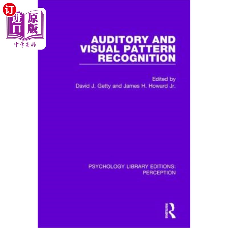 海外直订Auditory and Visual Pattern Recognition 听觉和视觉模式识别