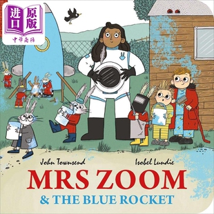 the Zoom Rocket 进口图书 flap 故事图画书 中商原版 英文原版 Blue lift 钟太太和小蓝火箭 现货 儿童绘本 Mrs 翻翻书
