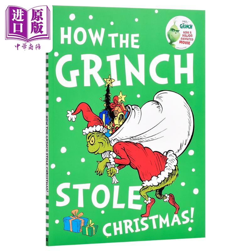 英文原版 Dr Seuss How The Grinch Stole Christmas 苏斯博士系列 圣诞怪杰 儿童绘本 英文原版 进口图书【中商原版】