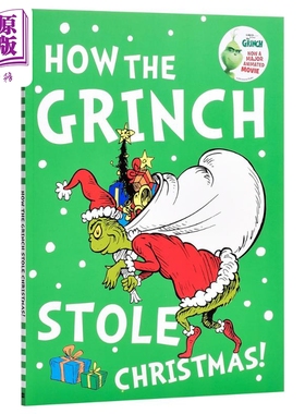 预售 英文原版 Dr Seuss How The Grinch Stole Christmas 苏斯博士系列 圣诞怪杰 儿童绘本 英文原版 进口图书【中商原版】