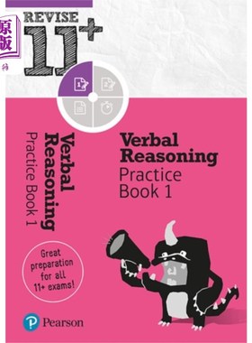 海外直订Pearson REVISE 11+ Verbal Reasoning Practice Boo... 2023年和2024年考试的Pearson revision 11+ Verb