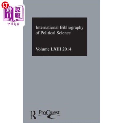 海外直订IBSS: Political Science: 2014 Vol.63 政治学:2014 Vol.63
